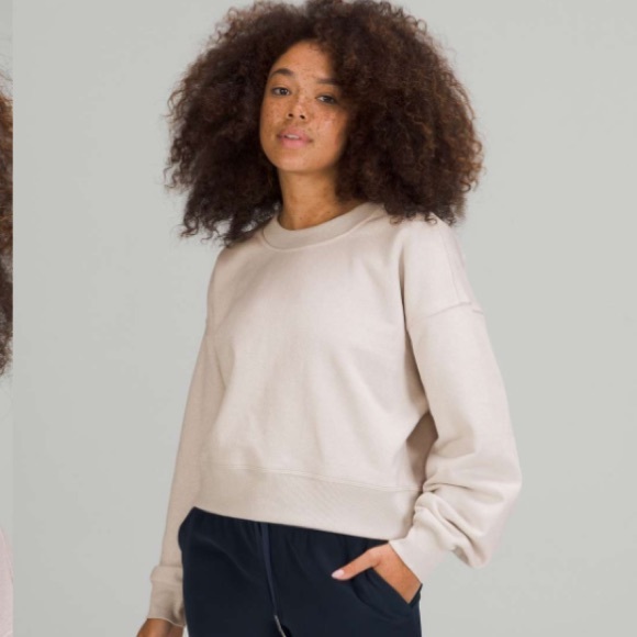 lululemon athletica Tops - Lululemon Perfectly Oversized Crop Crew